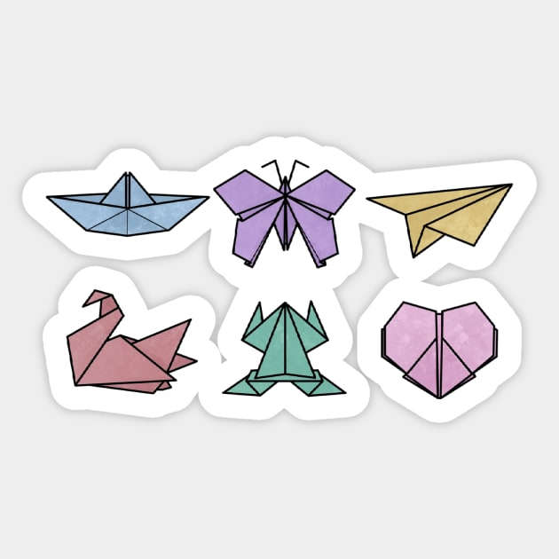 Colorful Origami Figures Sticker by peachycrossing